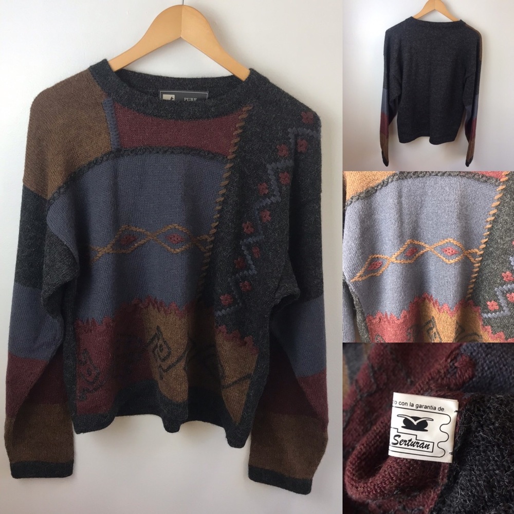 Alpaca Sweater South America Men’s Size L
